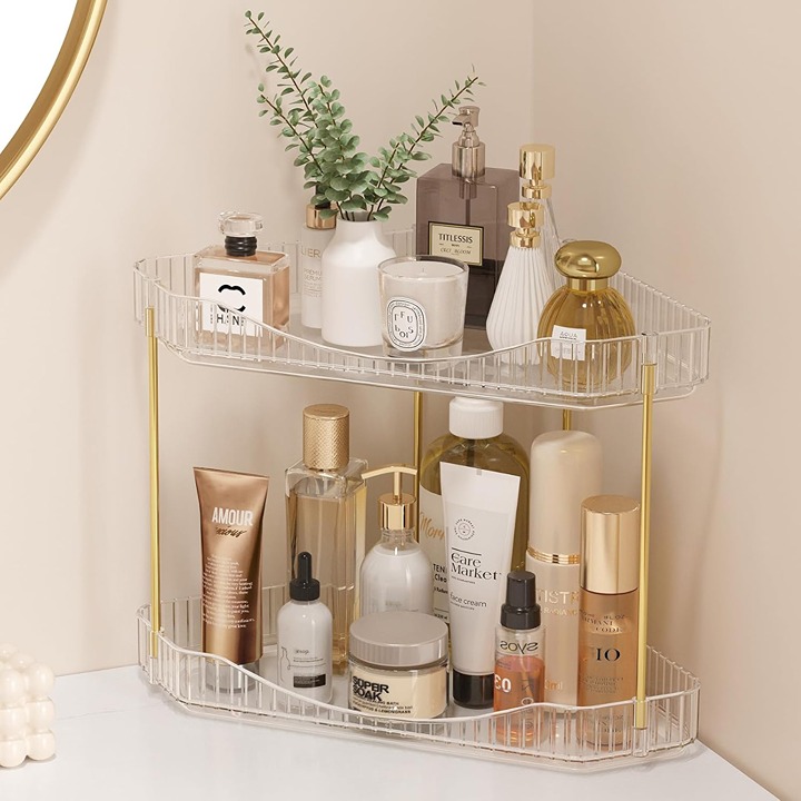 2-Tier Bathroom Counter Organizer Corner,