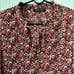 MARIE PHILIPPE pleated floral printed long sleeve blouse size 40 (L)