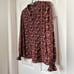MARIE PHILIPPE pleated floral printed long sleeve blouse size 40 (L)