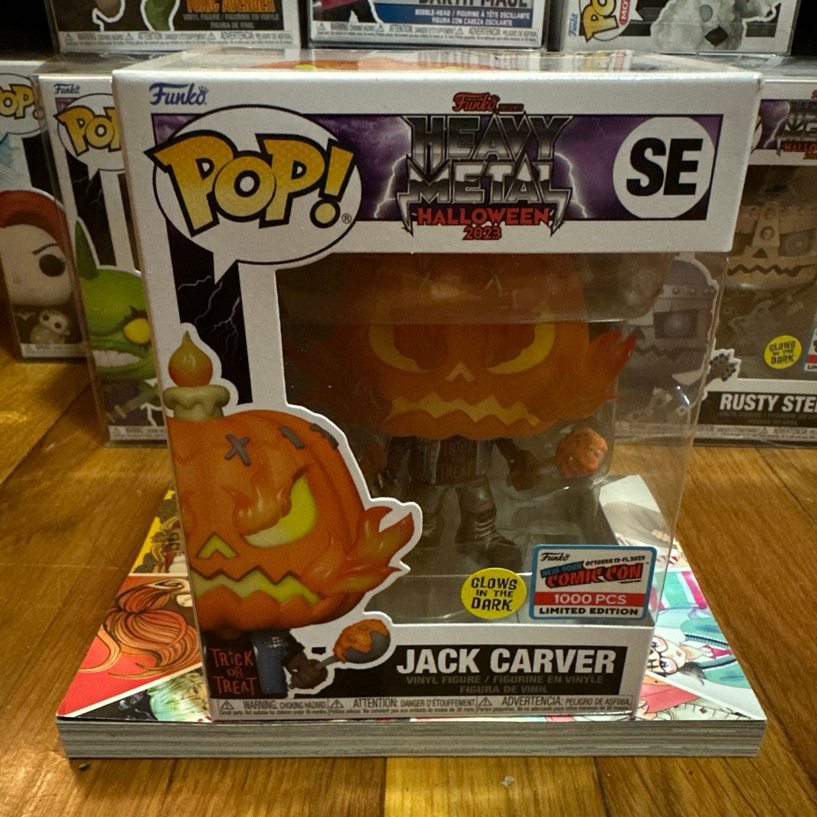 Heavy Metal Halloween Jack Carver Funko Pop Official NYCC 2023 Sticker LE 1000