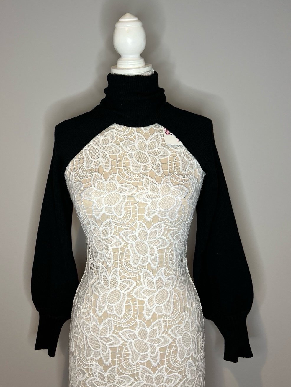 Sleeve-only Turtleneck Sweater