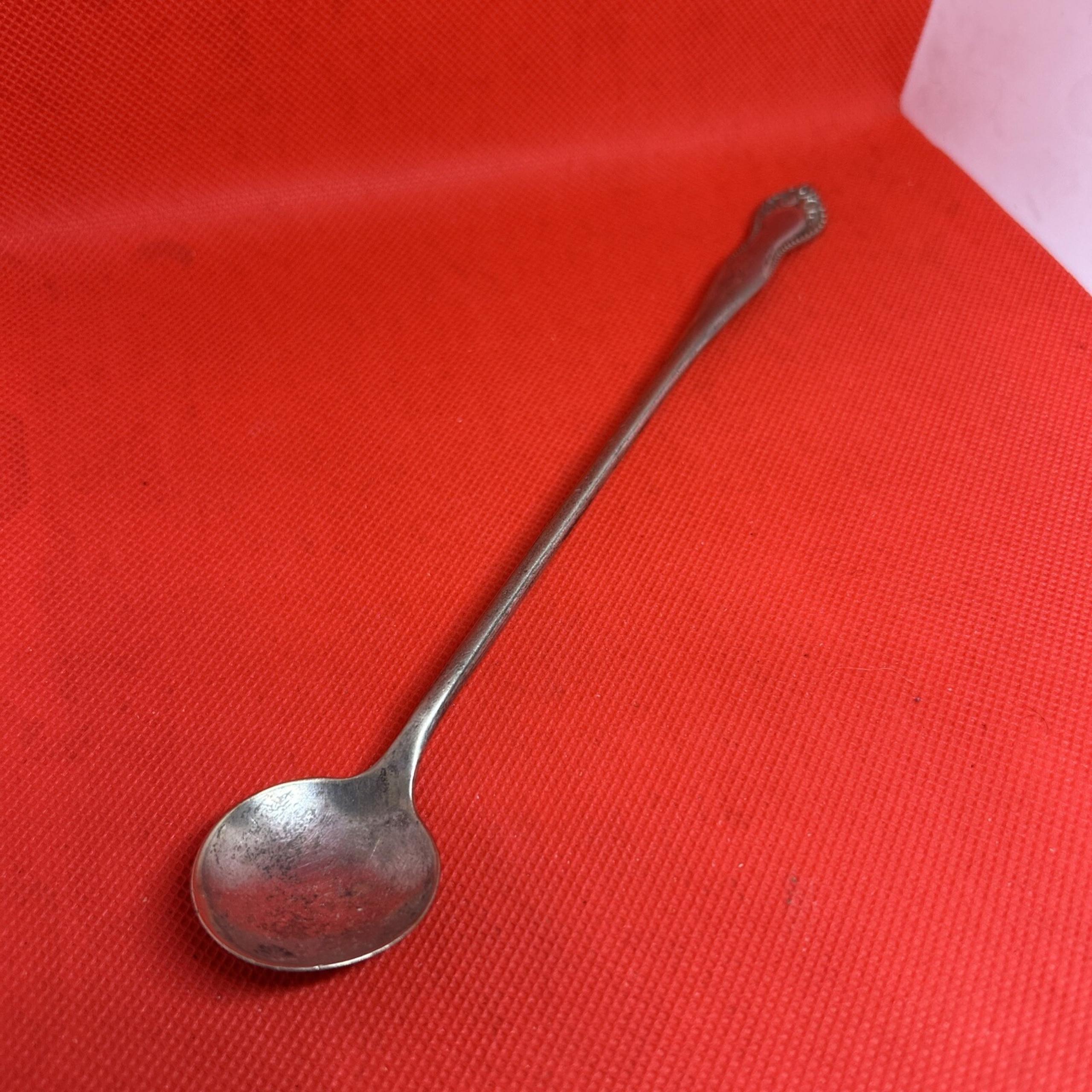 Liquid Silver ? Long Lemonade Spoon Vintage Antique Metal Silverware READ