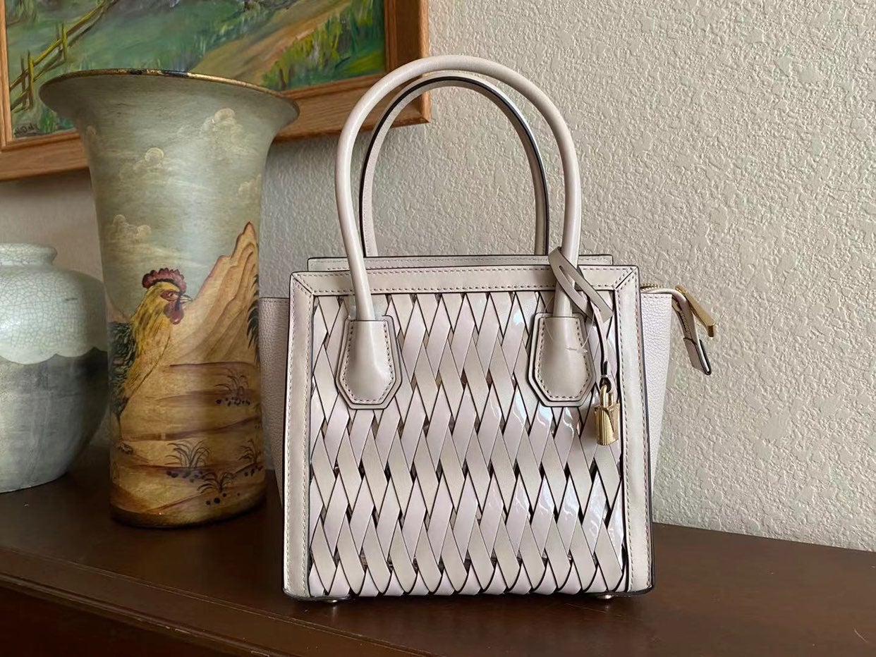 Mercer Studio Woven Leather Satchel