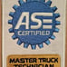 ASE Certified Master Truck Technician Iron on patch 4 ct.
