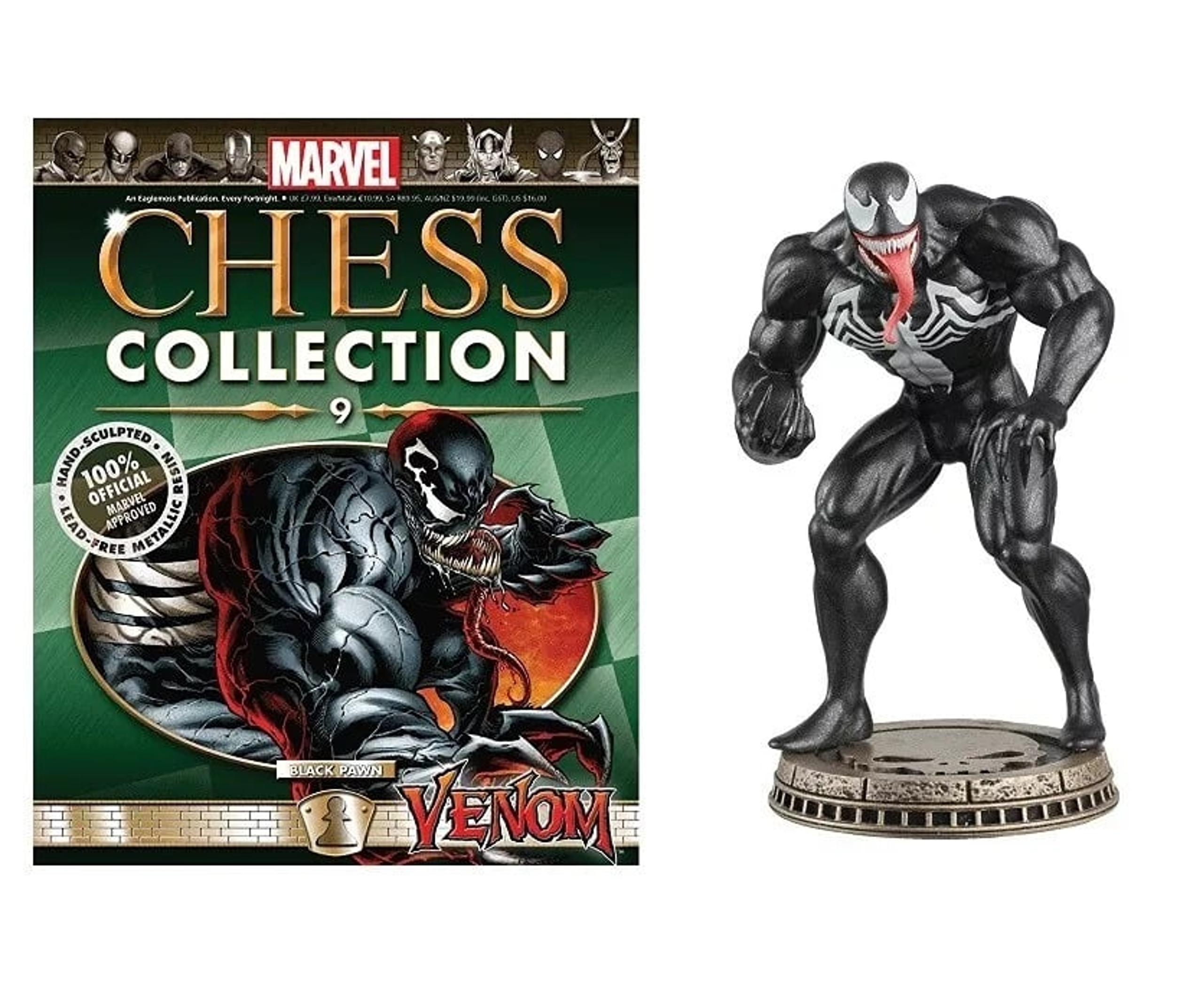 Eaglemoss Marvel Chess Venom Pawn Figure with Magazine