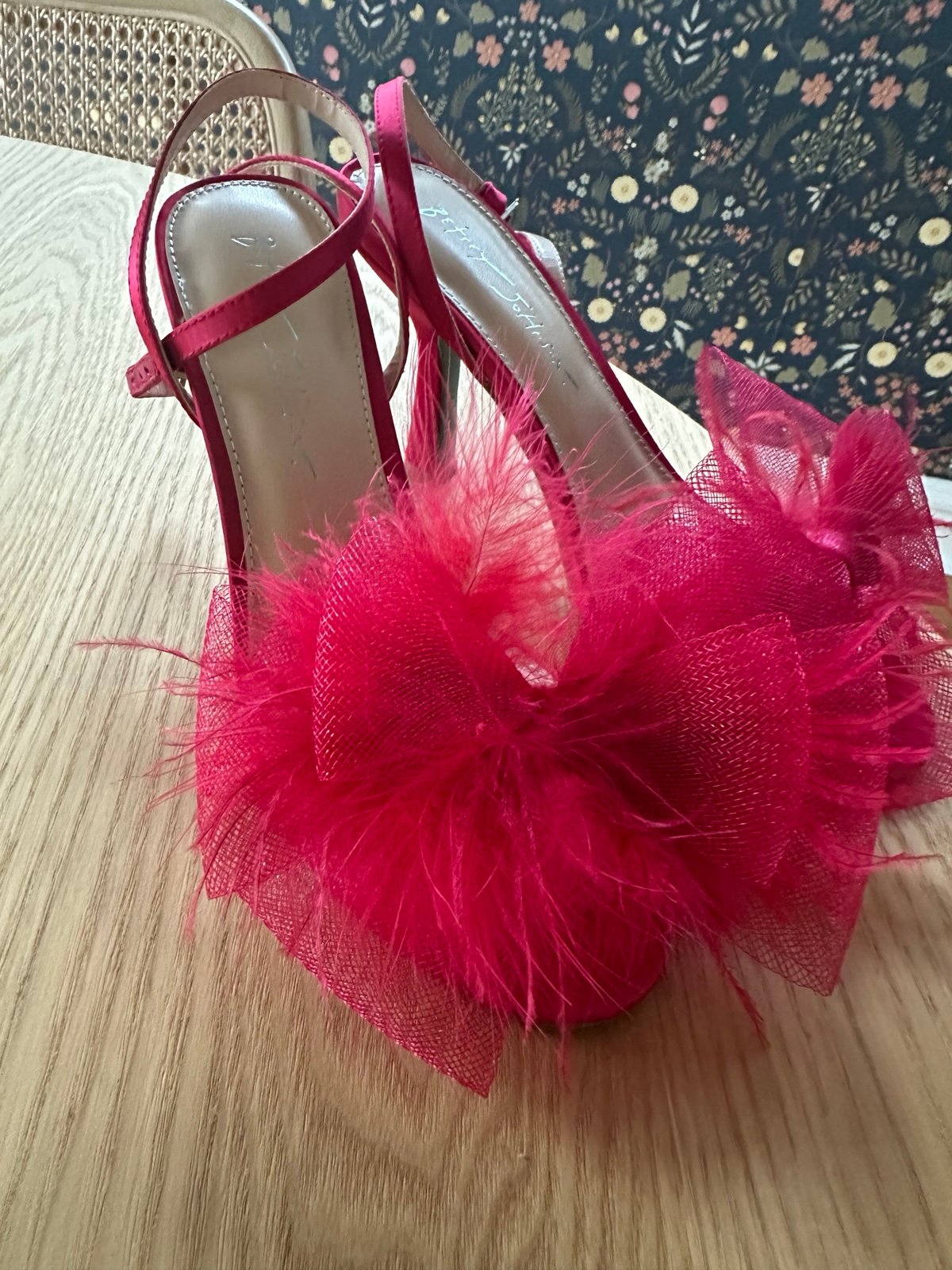 Red Betsy Johnson Bow Heels