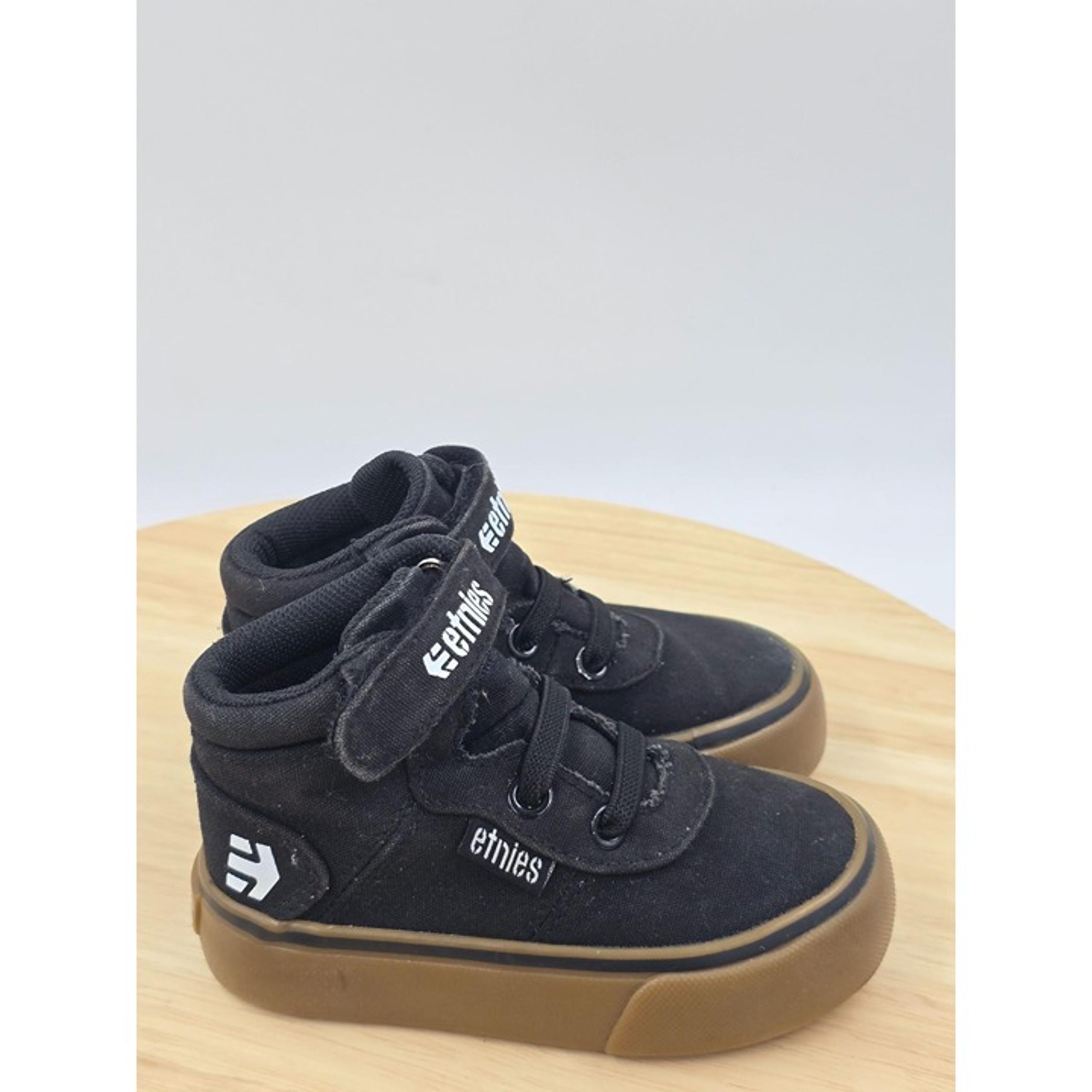 Etnies Black Toddler Boys Size 6 High Tops Canvas Sneaker Shoe Skate