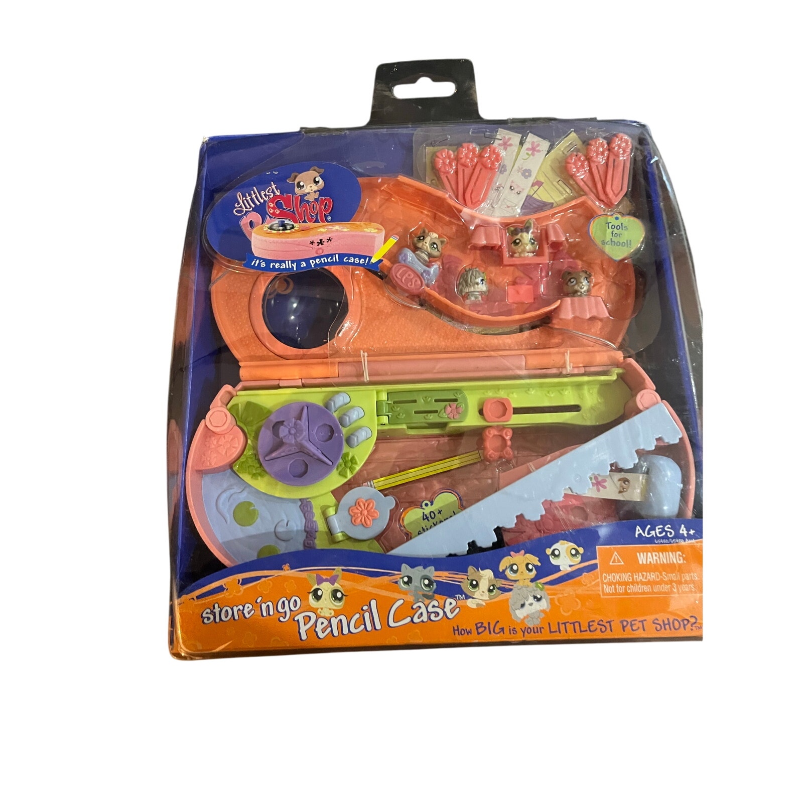 2008 *NEW* Littlest Pet Shop Store& Go Pencil Case Mini Travel Playset