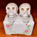 Vtg Nodders Skulls Salt & Pepper Shakers China Porcelain Souvenir Collectible