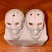 Vtg Nodders Skulls Salt & Pepper Shakers China Porcelain Souvenir Collectible