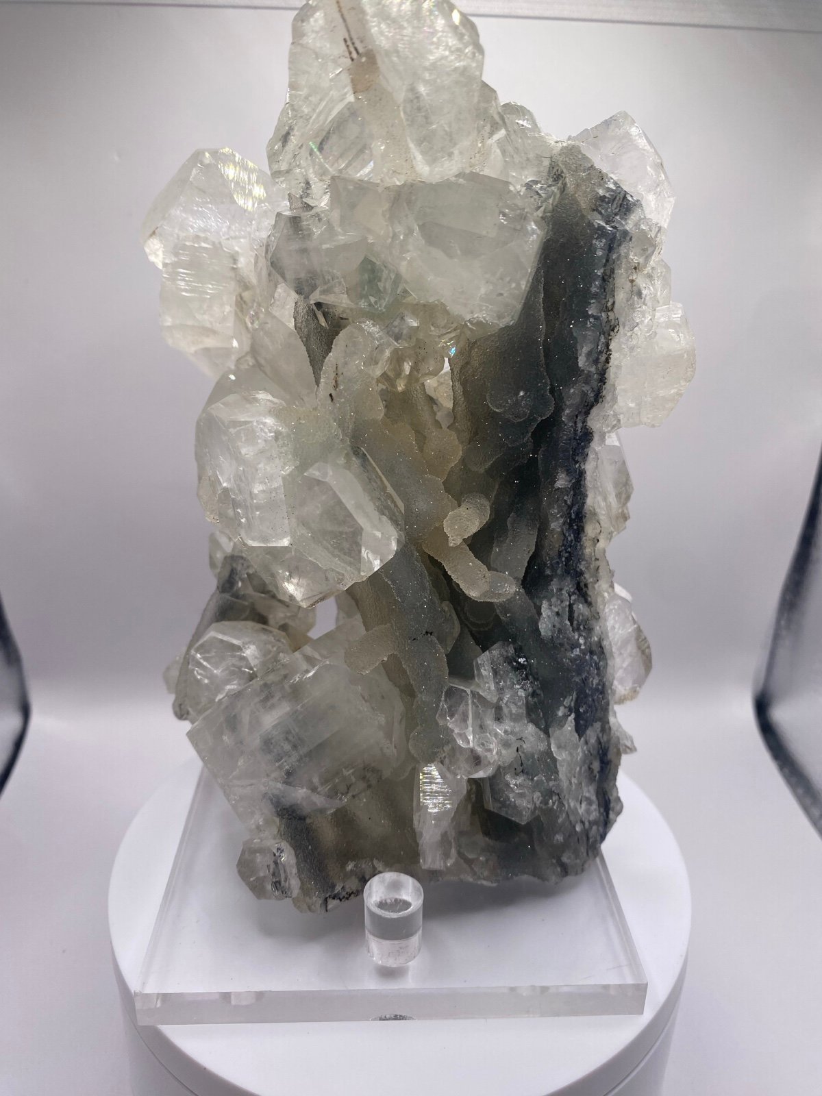 Large Sparkly Chalcedony Stalactites and Apophyllite Statement Piece