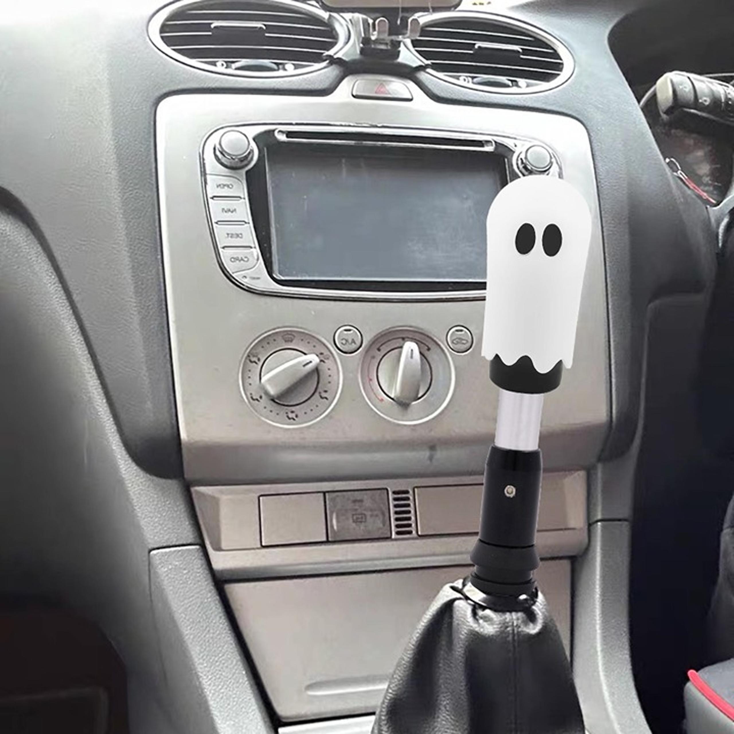 New Universal Ghost Aluminum White Automatic Gear Shift Knob Shifter Lever Head