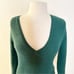 superdown Revolve Ribbed V-Neck Emerald Green Raquel Sweater | XS