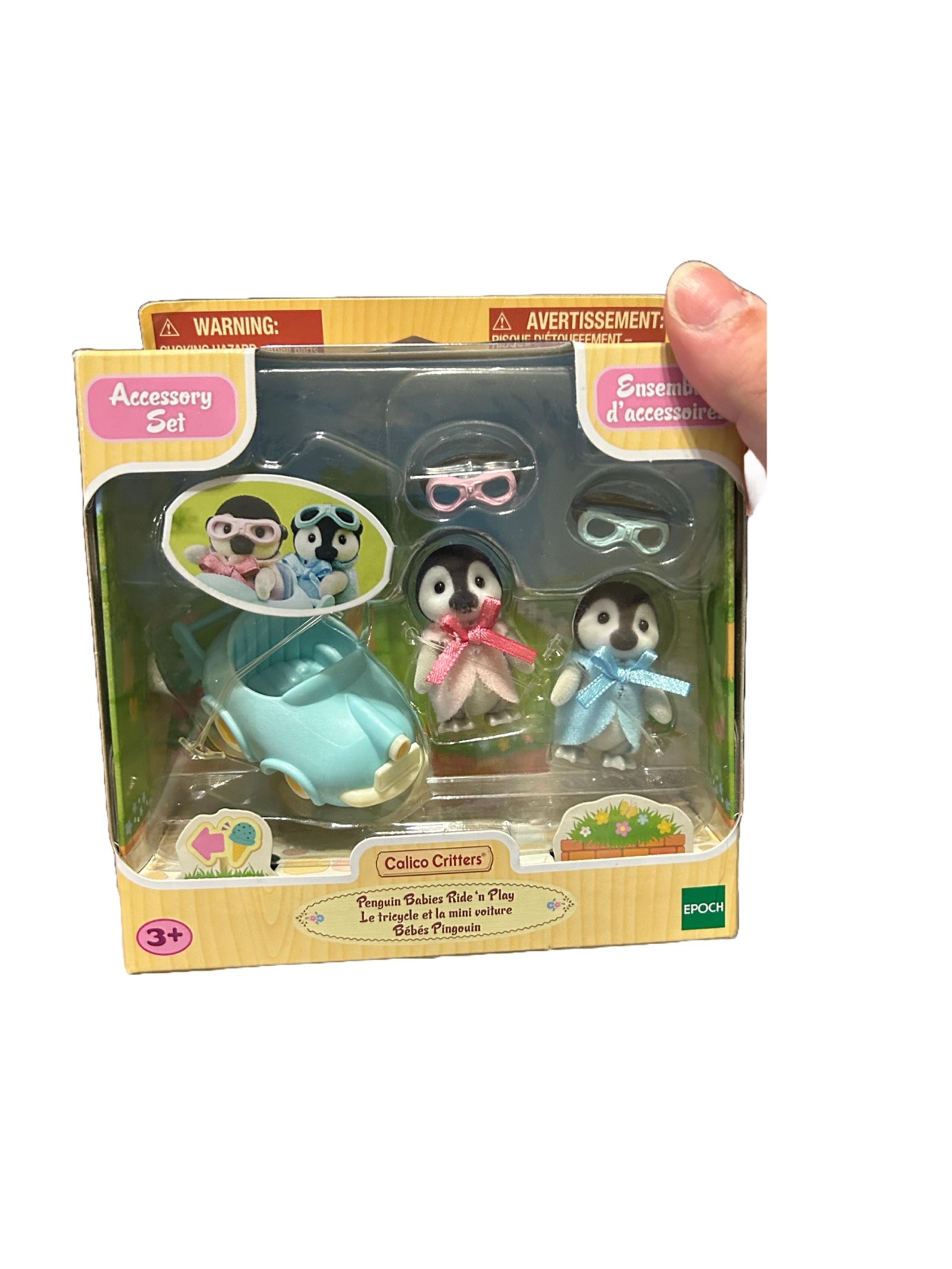 Calico Critters Penguin Babies Ride n' Play Figure Set CC2063 New In Box