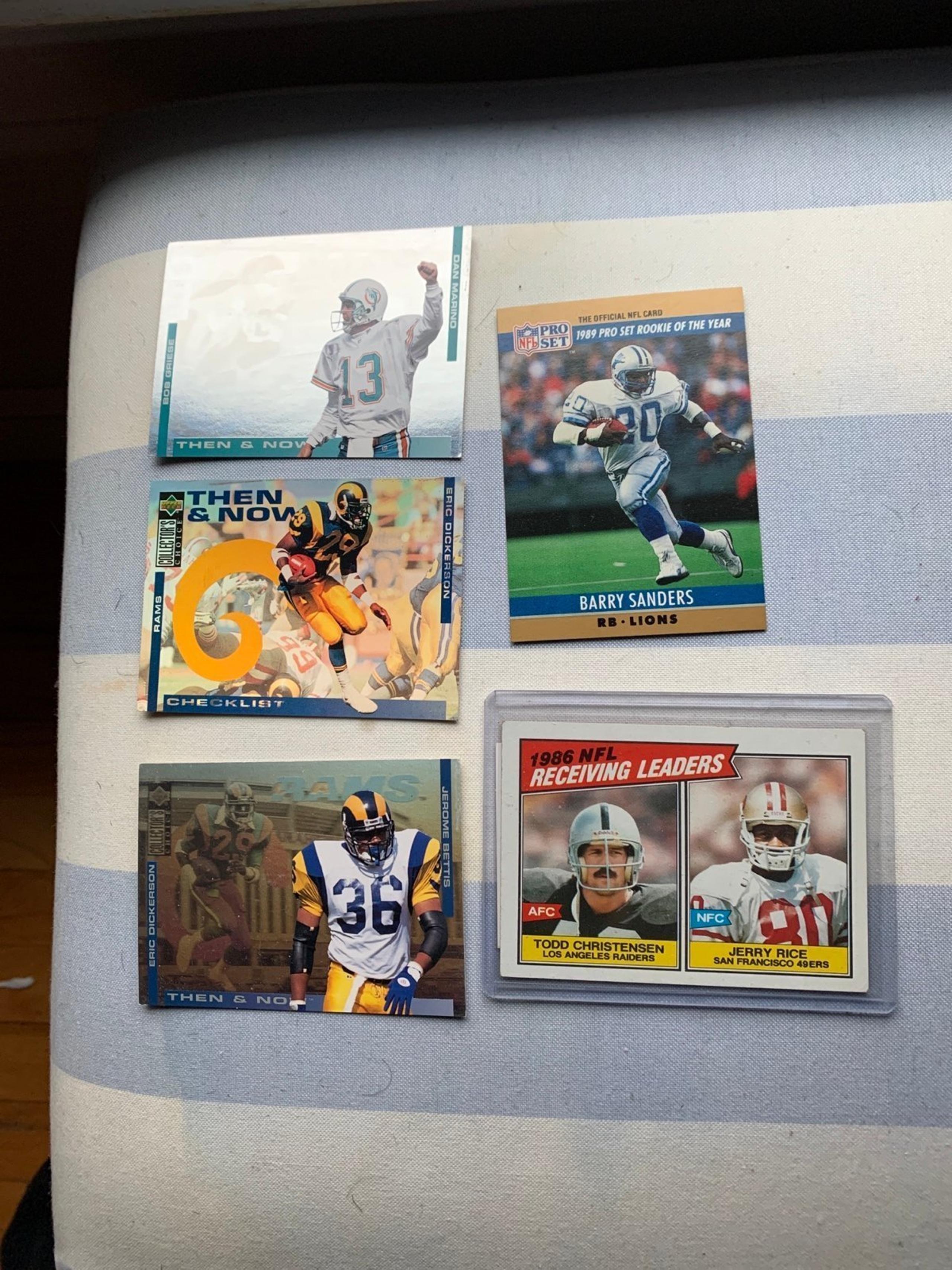 footballcards  Eric Dickerson D  Marino  Sanders Rice