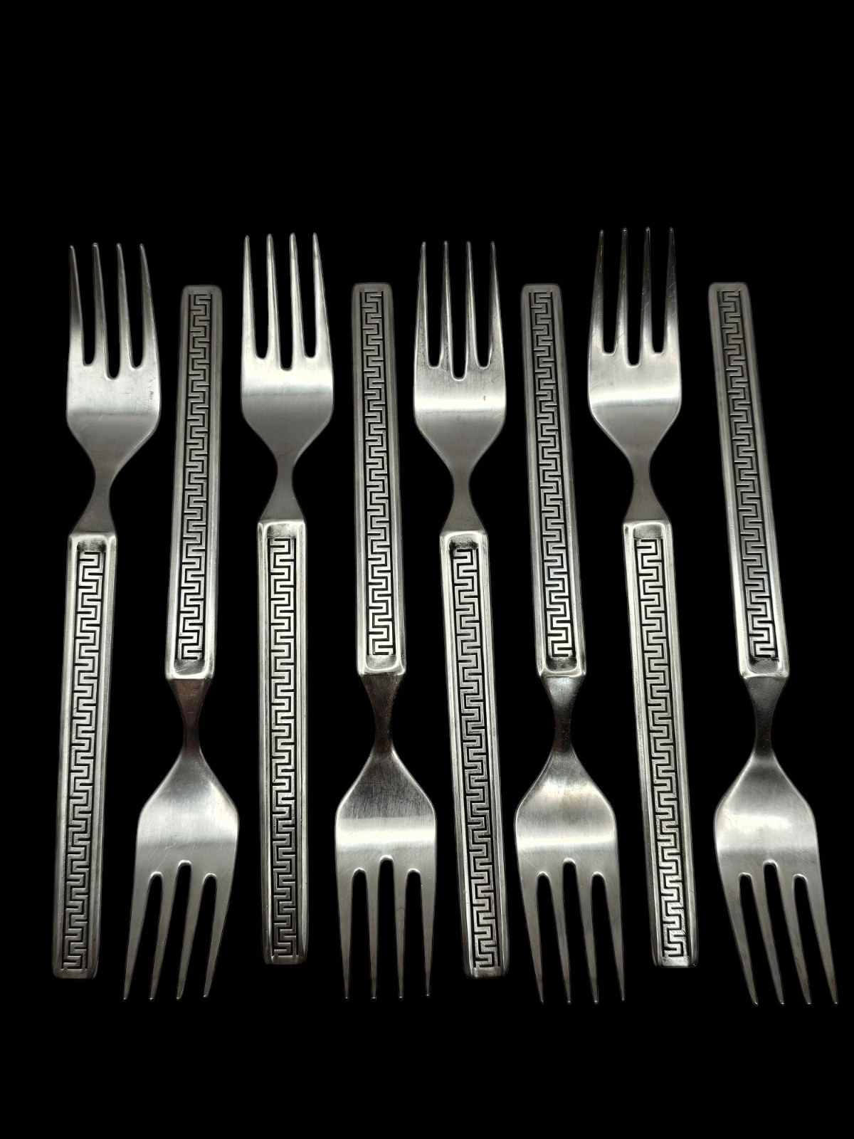 Set of 8 Noritake 6.5 Salad Forks EROS 18/8 Stainless Steel Japan Retro MCM