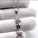 .925 Sterling Silver Multi Starfish Necklace