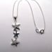 .925 Sterling Silver Multi Starfish Necklace