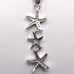 .925 Sterling Silver Multi Starfish Necklace