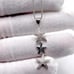 .925 Sterling Silver Multi Starfish Necklace