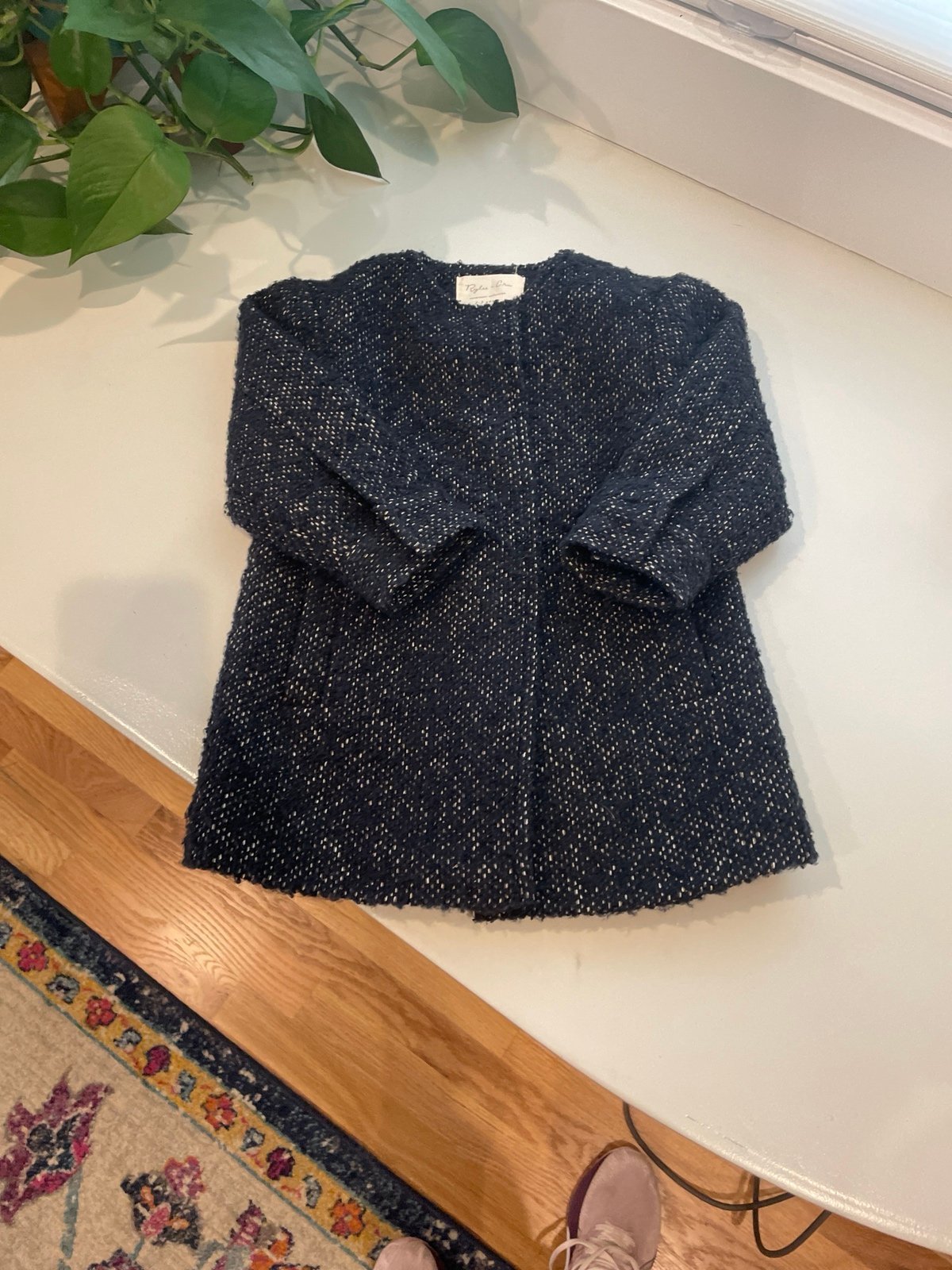 Rylee + Cru 2-3t winnie wool pea coat, indigo