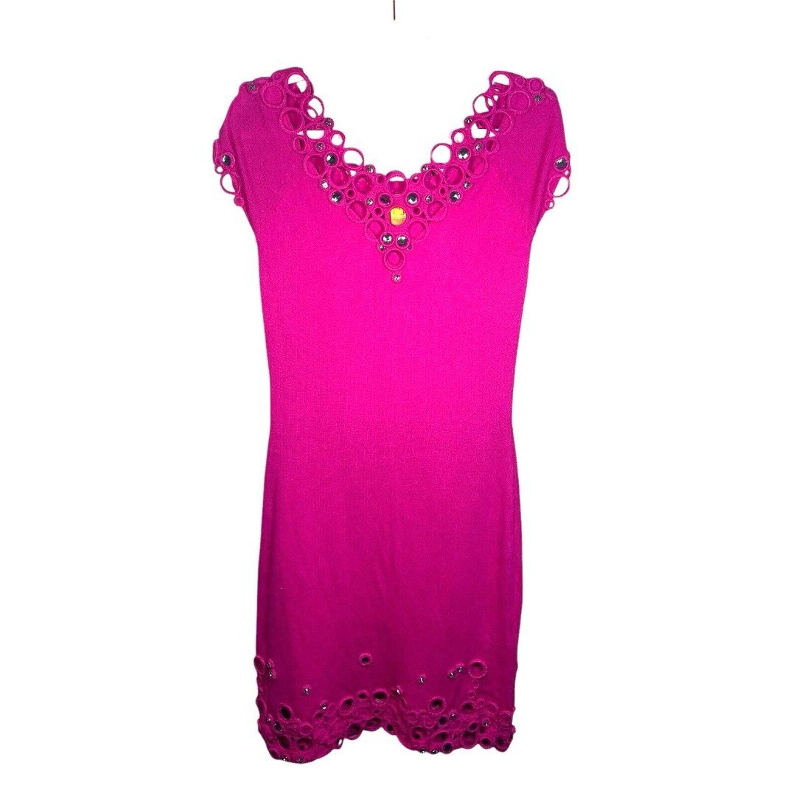 Catherine Malandrino Women Dresses Sweater Dress S Pink Cashmere Holiday