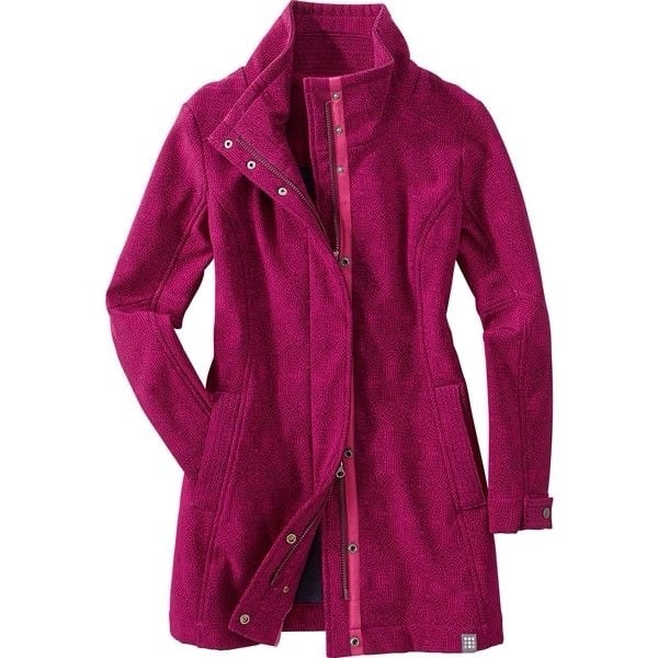 Title Nine Purple/Magenta Peacekeeper Hip Length Two-Way Zipper Large Jacket.