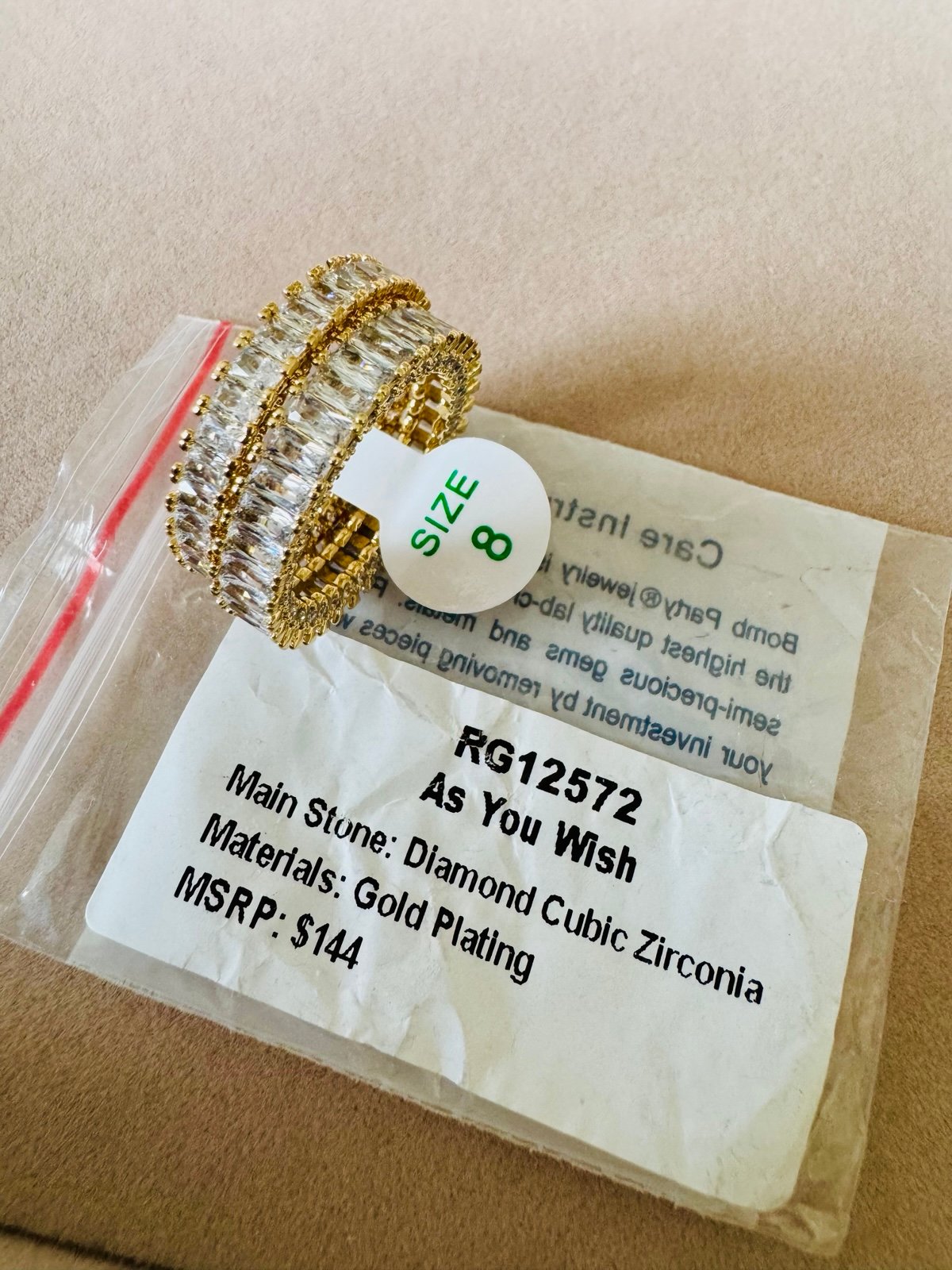 Bomb party April 2025 Ring “ As you Wish” size 8