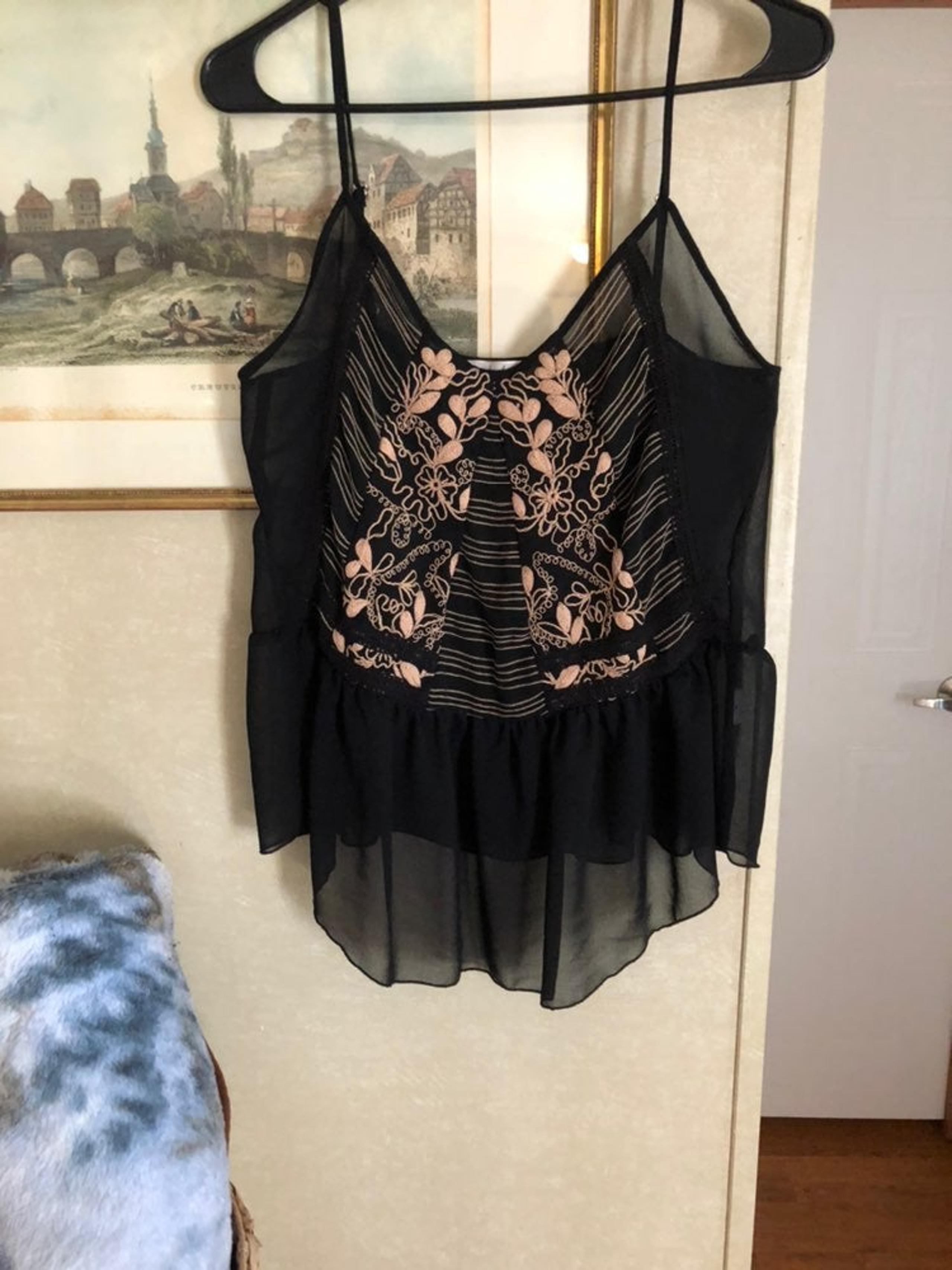 Sheer embroidered cami