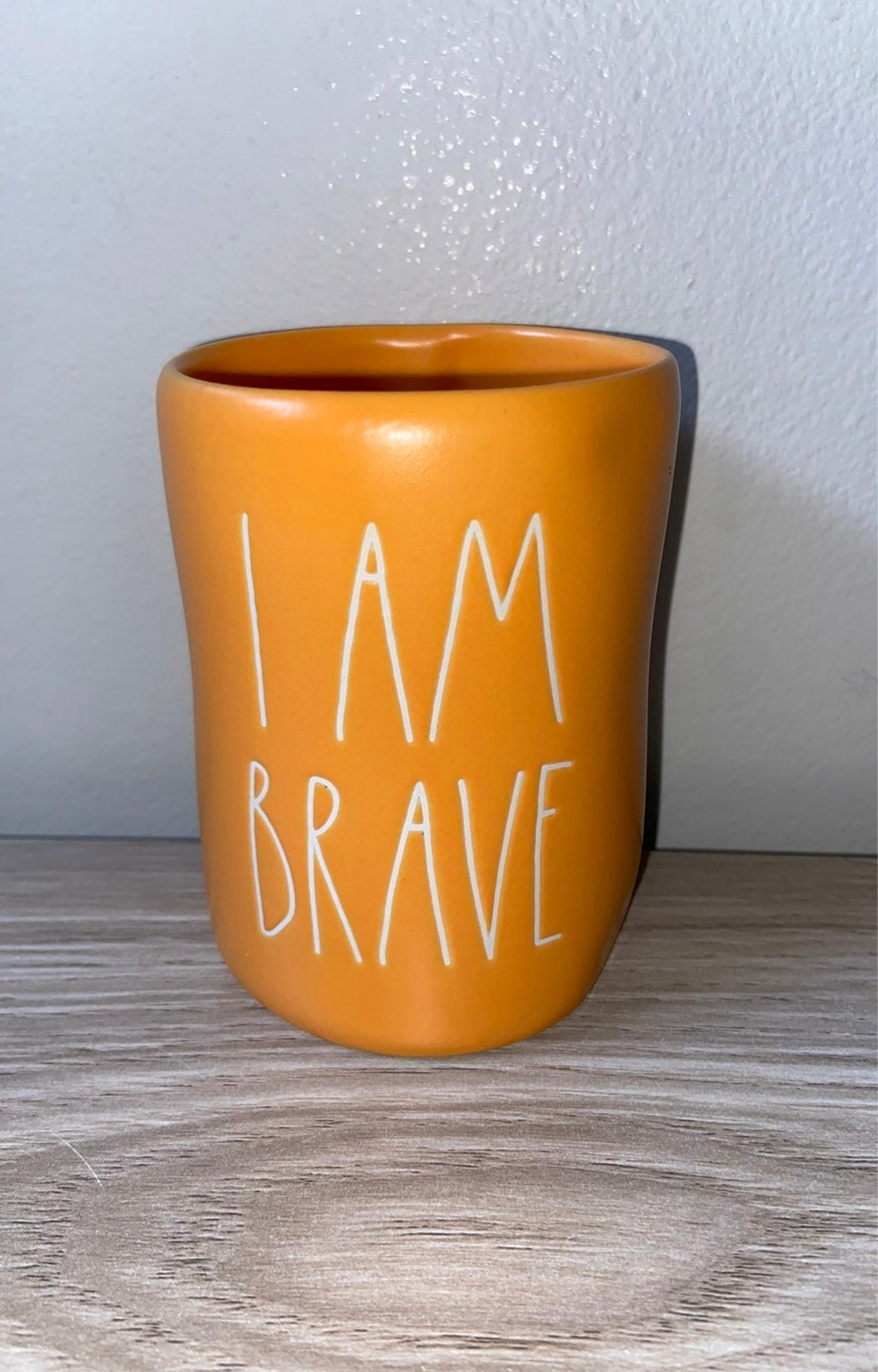 NWT I AM BRAVE Orange Candle - Rae Dunn