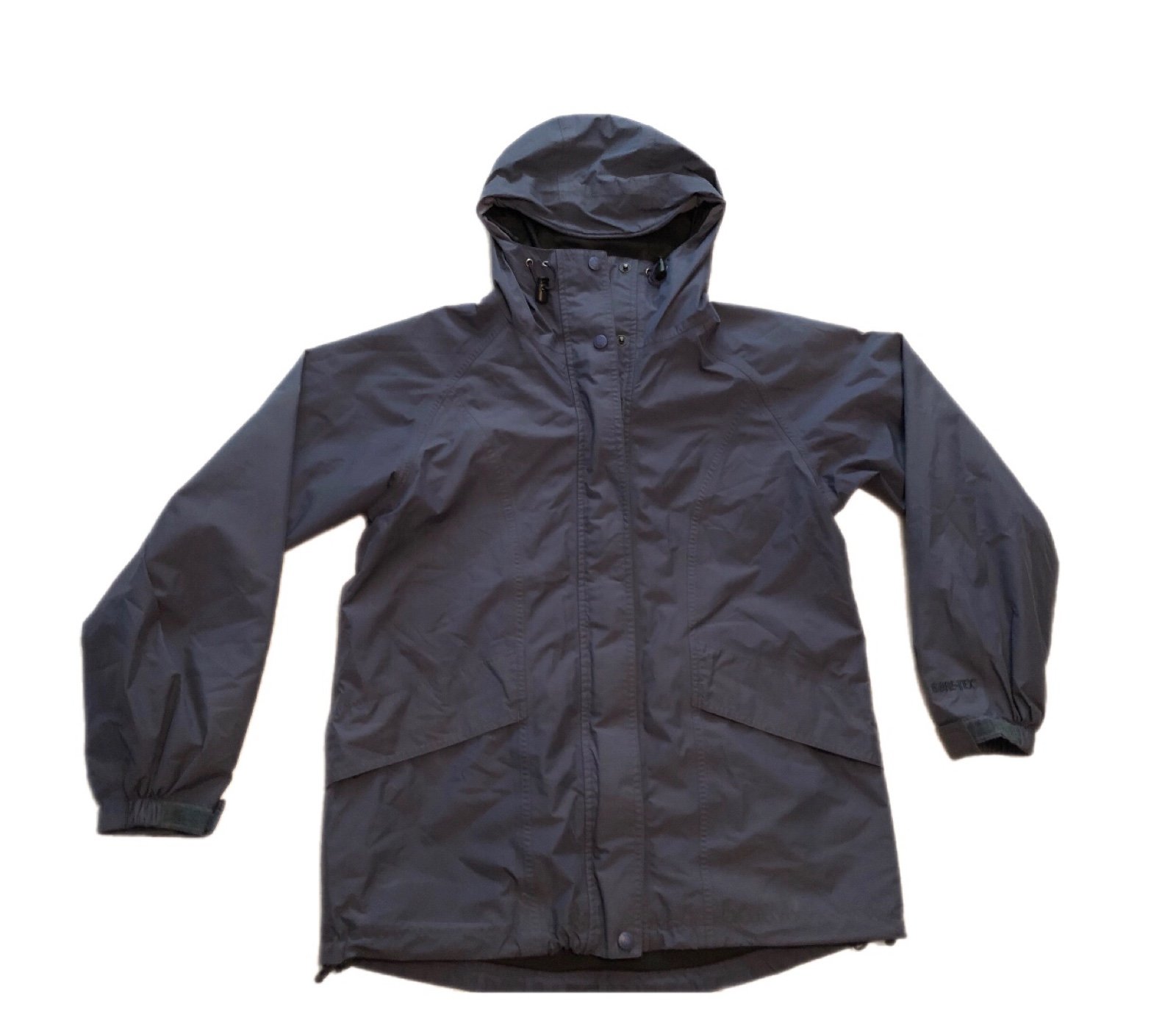 L.L. Bean Sz S Nylon Raincoat Pocket Outerwear Zip Up Rain Jacket Coat