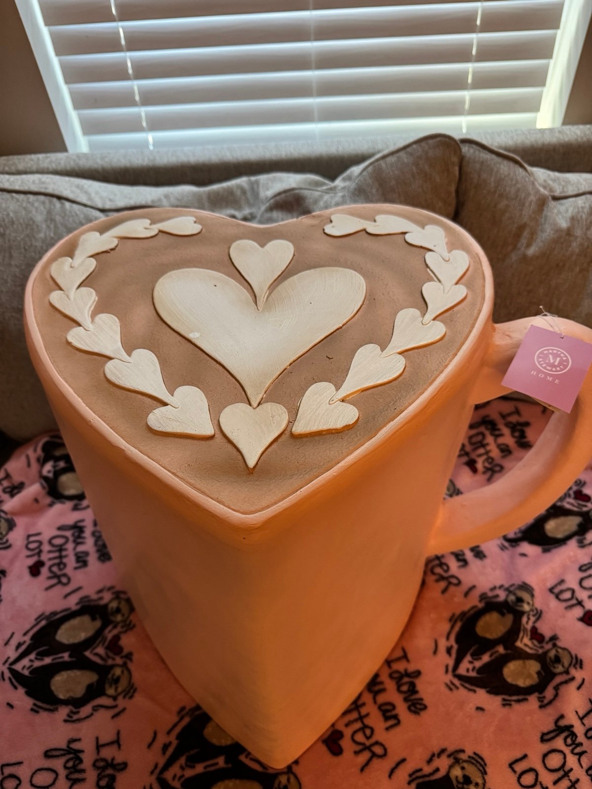 Martha Stewart Pink Heart Cappuccino Coffee Latte Viral Food Stool