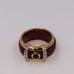 14K Gold Red Jade/Diamond/Garnet Ring 7