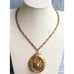 Antique Victorian Art Nouveau Brass Gold Tone Ornate Locket Necklace With Photos