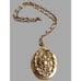 Antique Victorian Art Nouveau Brass Gold Tone Ornate Locket Necklace With Photos