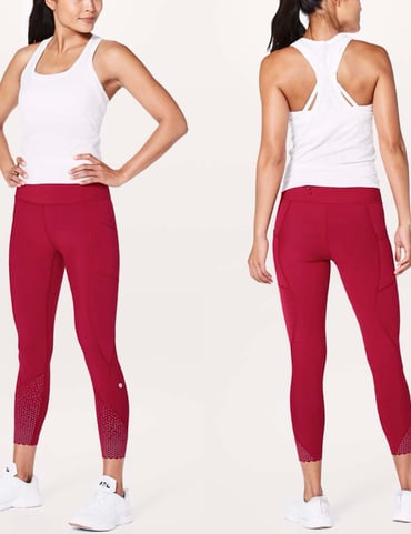 Lululemon Tight Stuff Tight Sz 4 *25 In Ruby Red
