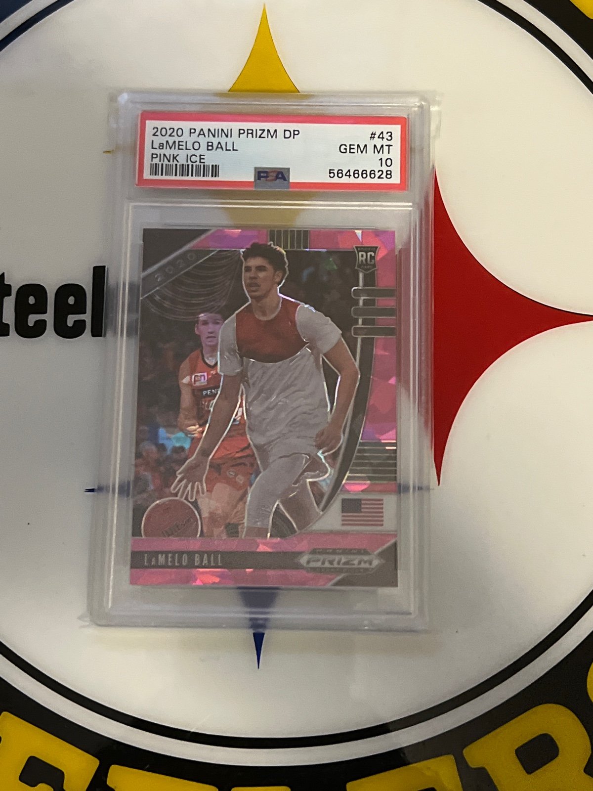 (2) 2020-21 Panini Prizm Draft Picks Lamelo Ball Pink Ice #43&3 PSA GEM MINT 10