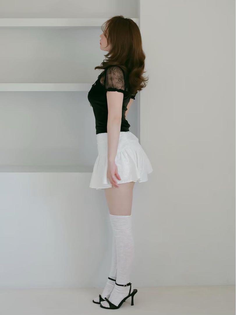 AND MARY (アンドマリー) Taylor set tops, black. Other