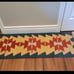 Vintage handmade wool rug approx 1' x 3'