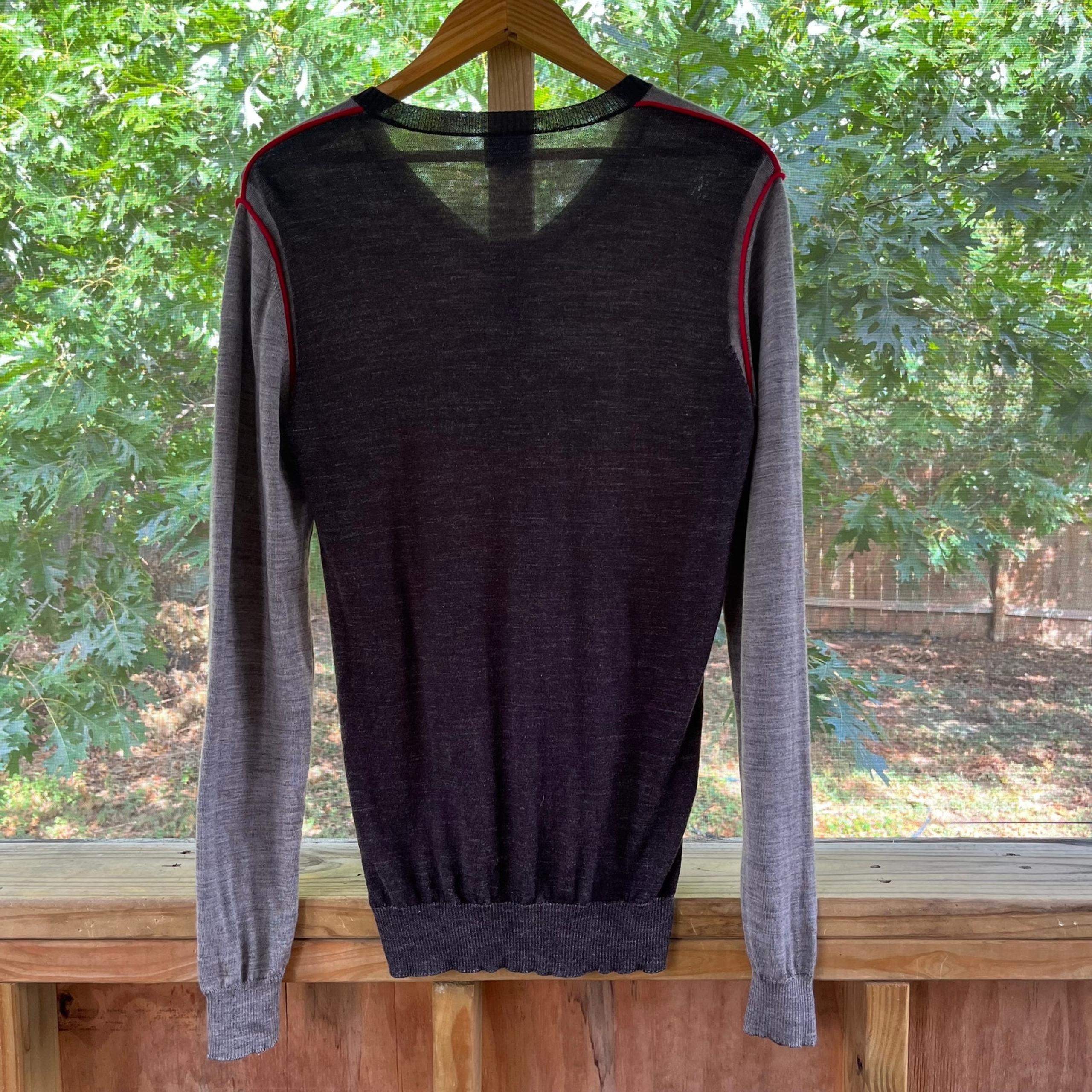 Just Cavalli Men's Brown Slim Fit 100% Wool Lightweight Sweater Size 54 (L)