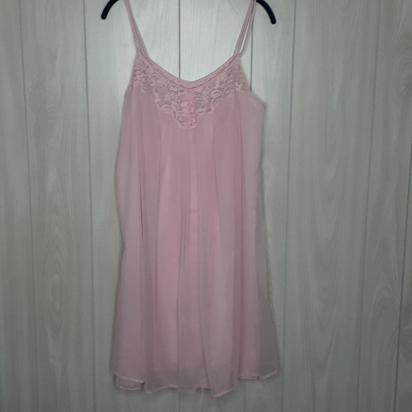 Vanity Fair Nighty Vintage 70's Layered Size Medium Barbi Pink
