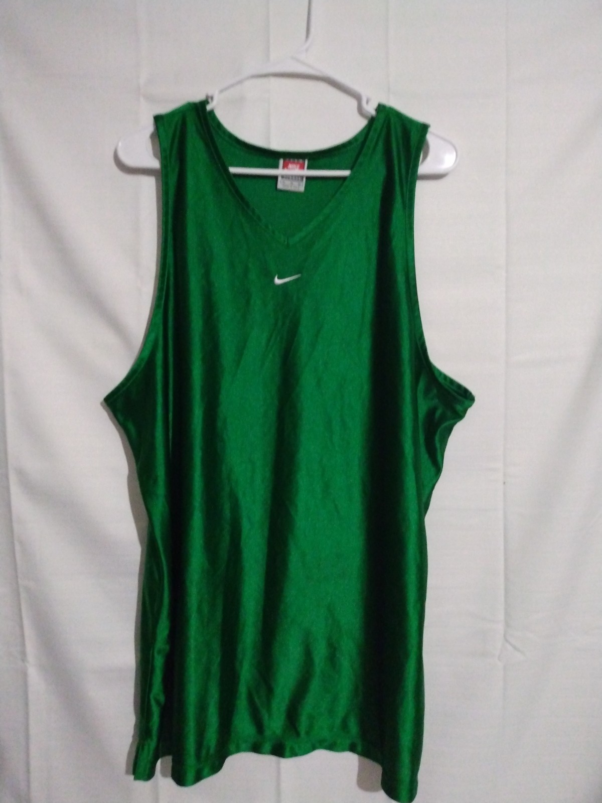 Vintage Made In USA Nike Tank Top Green Basketball Jersey Unisex Mens XL