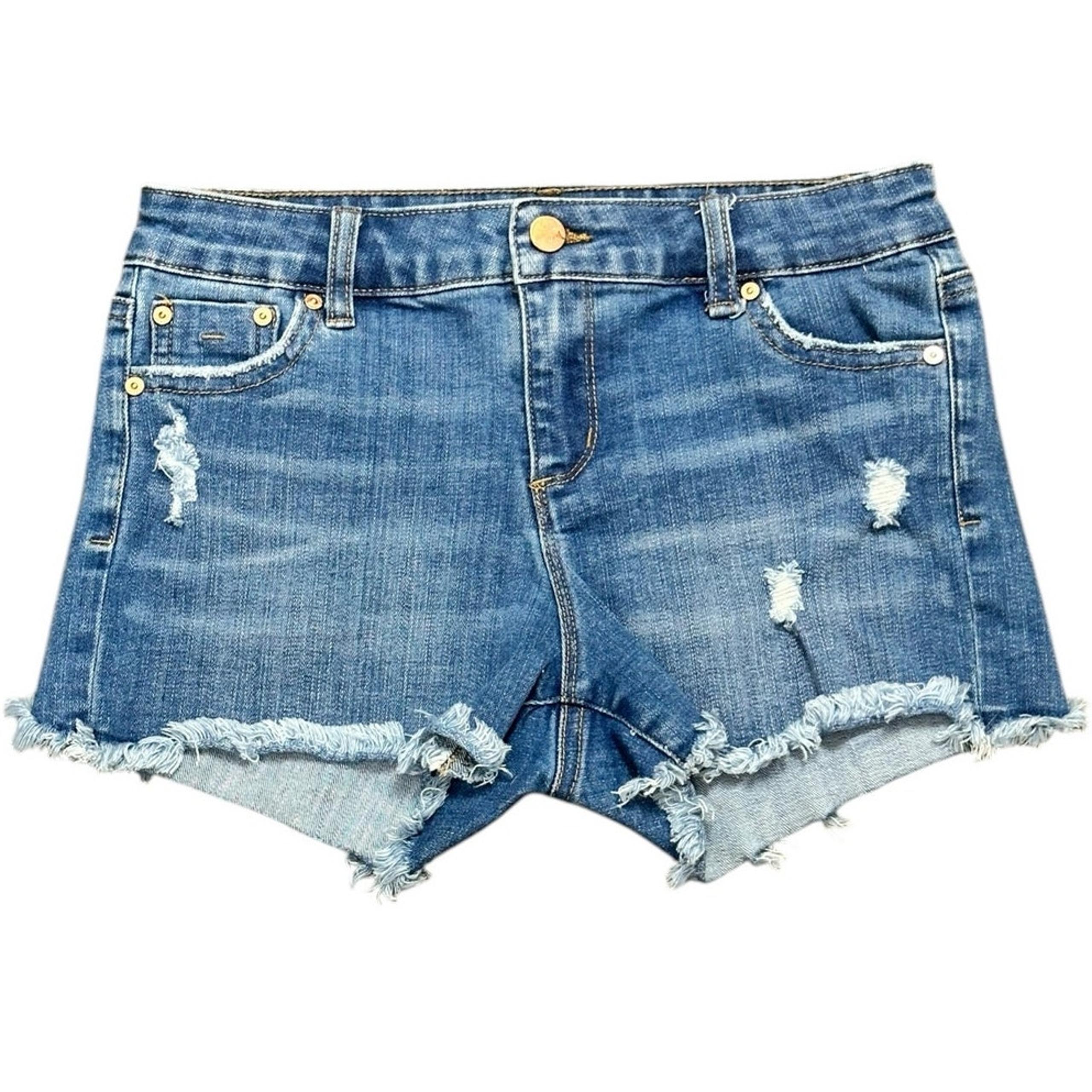 Tractr Girls Denim Distressed Shorts 12