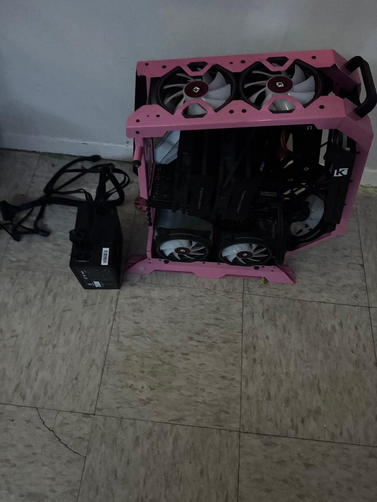 Rgb PC case,10 fans,motherboard,i9 129k ,750 power supply,graphics card