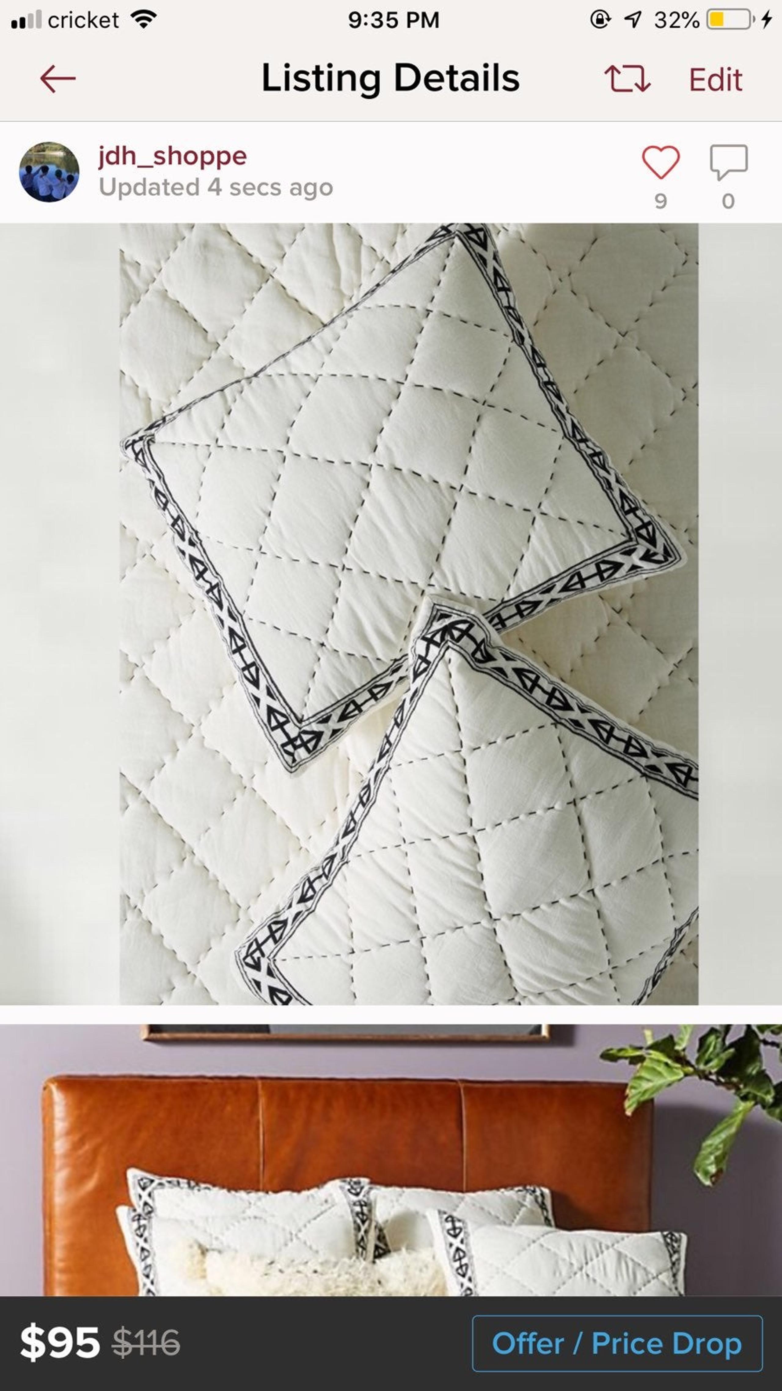 Anthropologie Tassled Montmartre Euro