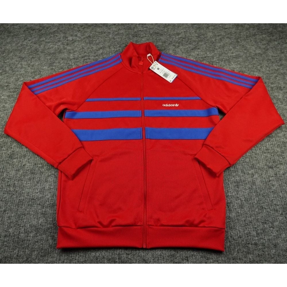 Adidas Originals Jacket Mens Medium Red Blue The First TT Track Top Casual