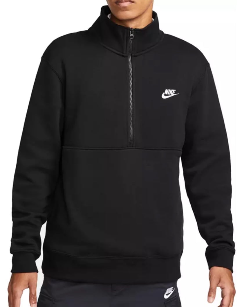 NIKE SPORTSWEAR CLUB BRUSHED-BACK 1/2 ZIP FLEECE JACKET