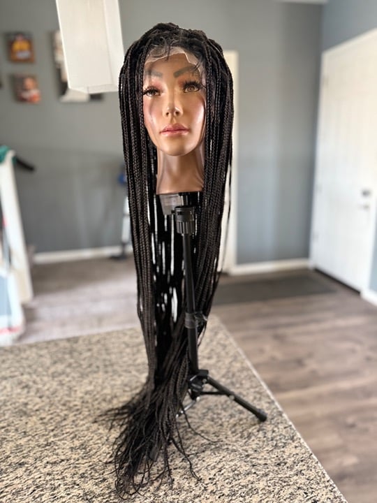 42 Black Long Micro Box BraidsFull Lace Wig [StyleIcon]
