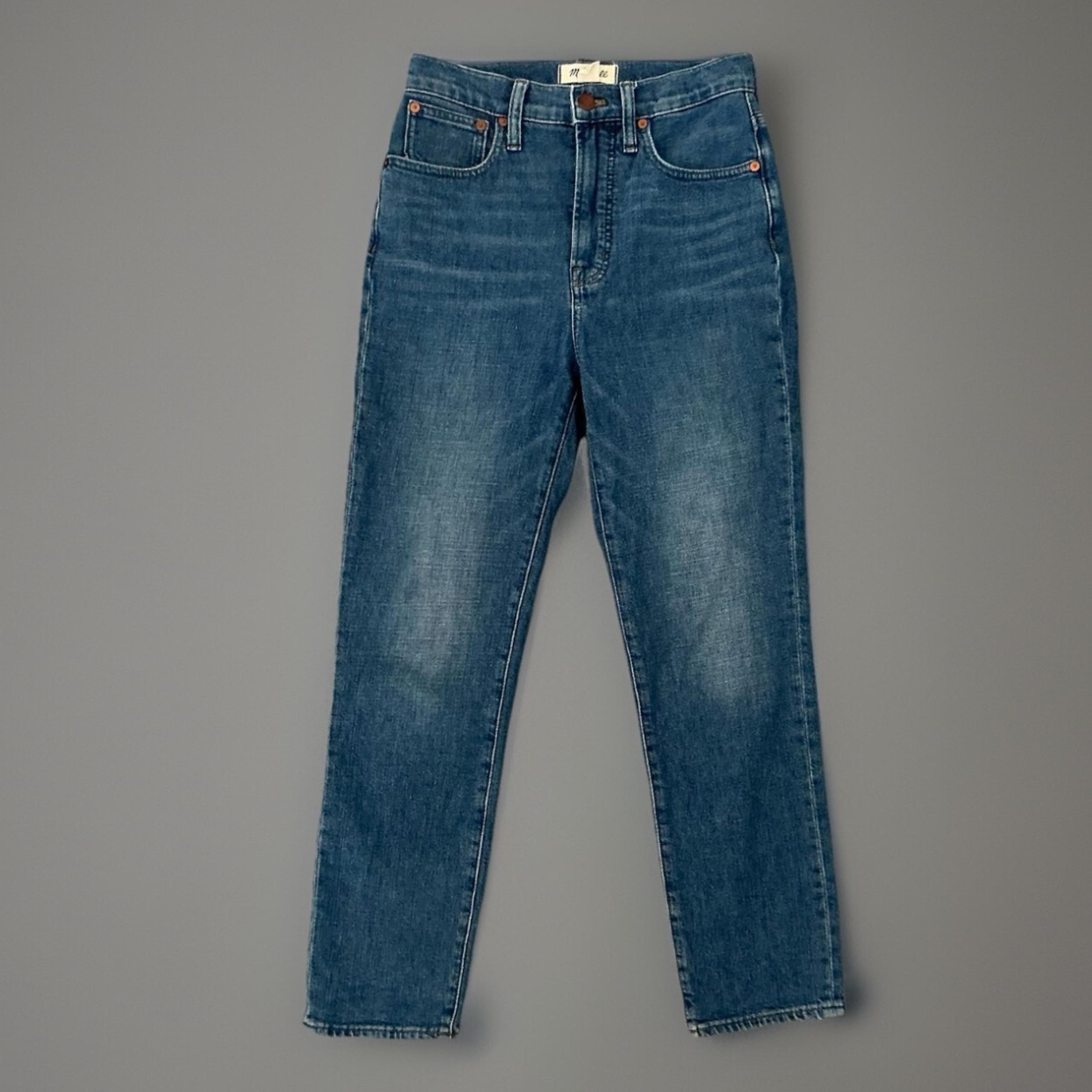Madewell High Rise Slim Boy Jeans Comfort Stretch Denim Blue Womens Size 26