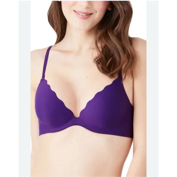 B.Tempt'd by Wacoal b.wow'd Push-Up Bra NWT Purple/Animal Print 32C